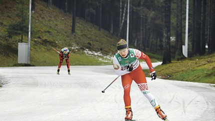 Гродненские спортсменки - участницы 1-го этапа Кубка мира по лыжным гонкам 2015