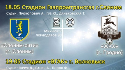 Итоги третьего тура чемпионата Гродненской области по футболу. 19.05.2019