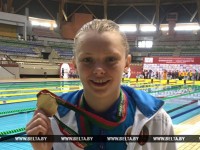 Гродненская спортсменка Анастасия Васкевич стала обладательницей золотой медали Чемпионата Беларуси по плаванию
