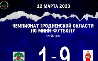 Состоялись первые матчи ¼ финала чемпионата Гродненской области по мини-футболу