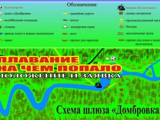 20 августа на центральном шлюзе Августовского канала «Домбровка» пройдет спортивный праздник «Плавание на чем попало»