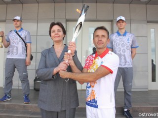 Особая честь принимать эстафету огня «Пламя мира» выпала Белорусской атомной электростанции