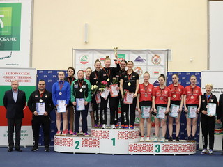 Женская команда Гродненской области заняла второе место в суперфинале командного чемпионата Республики Беларусь по настольному теннису (высшая лига) сезона 2021-2022 года