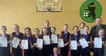 Команда девушек 2011-2012 годов рождения из Скиделя стала победителем первенства Гродненской области по баскетболу